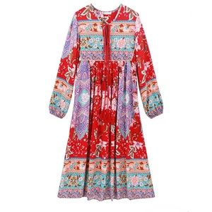 NWT Women's Floral Bohemian Midi Dresses